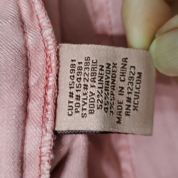XCVI Linen Blend Casual Pull-On Pant in Dusty Pink, Size XLarge, NWOT - Picture 10 of 11